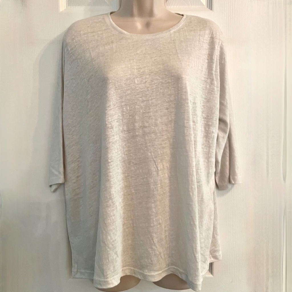 Jarbo Vulin 100% Linen Top Size 32/Dove New — image 4 of 7
